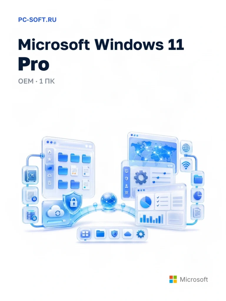 Ключ активации Microsoft Windows 11 Pro OEM, активация по телефону, 1 ПК, лицензия
