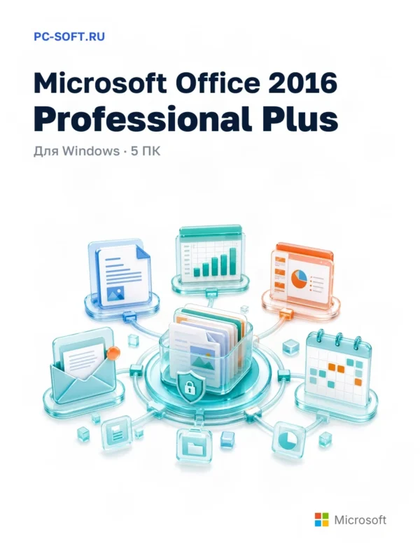 Microsoft Office 2016 Pro Plus на 5 ПК