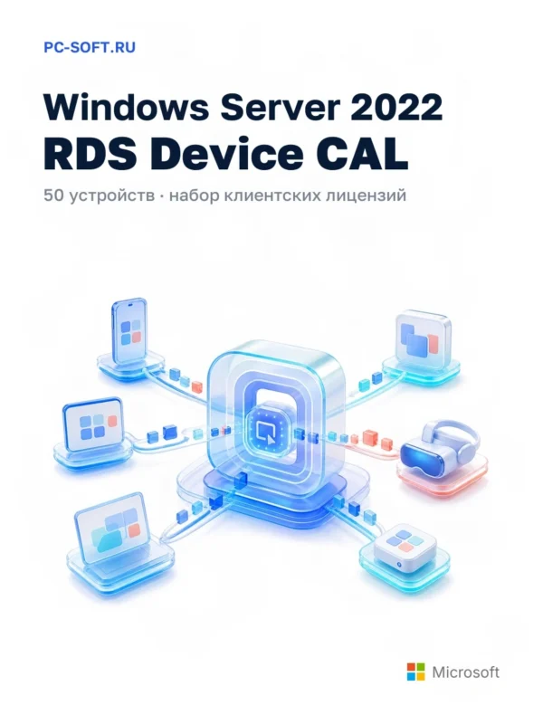 Windows Server 2022 RDS Device CAL 50 пользователей
