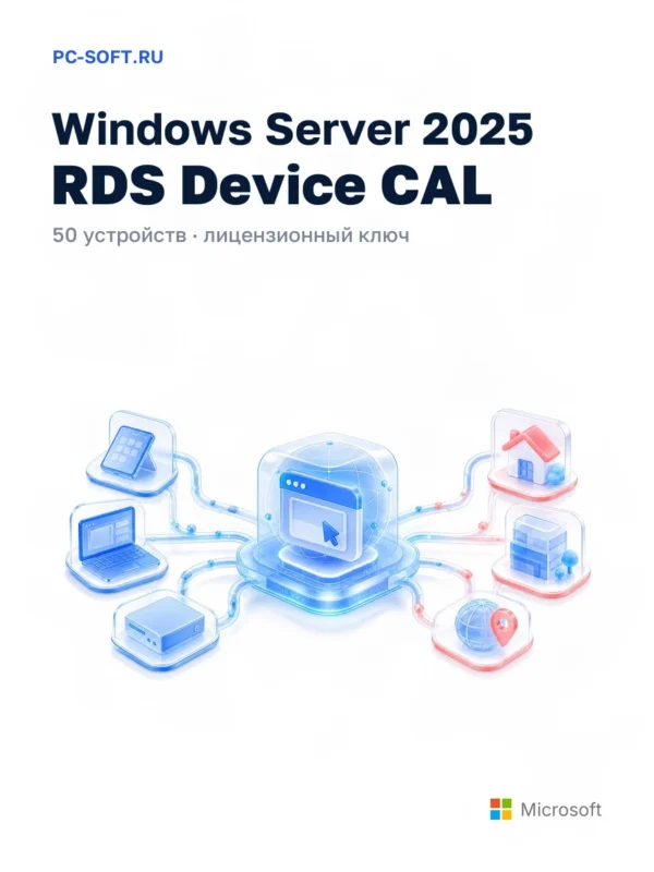 Windows Server 2025 RDS Device CAL 50 пользователей