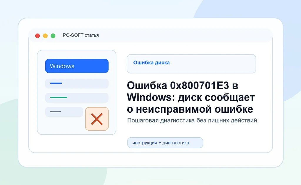 Ошибка 0x800701E3 при копировании: как проверить внешний диск и не потерять данные