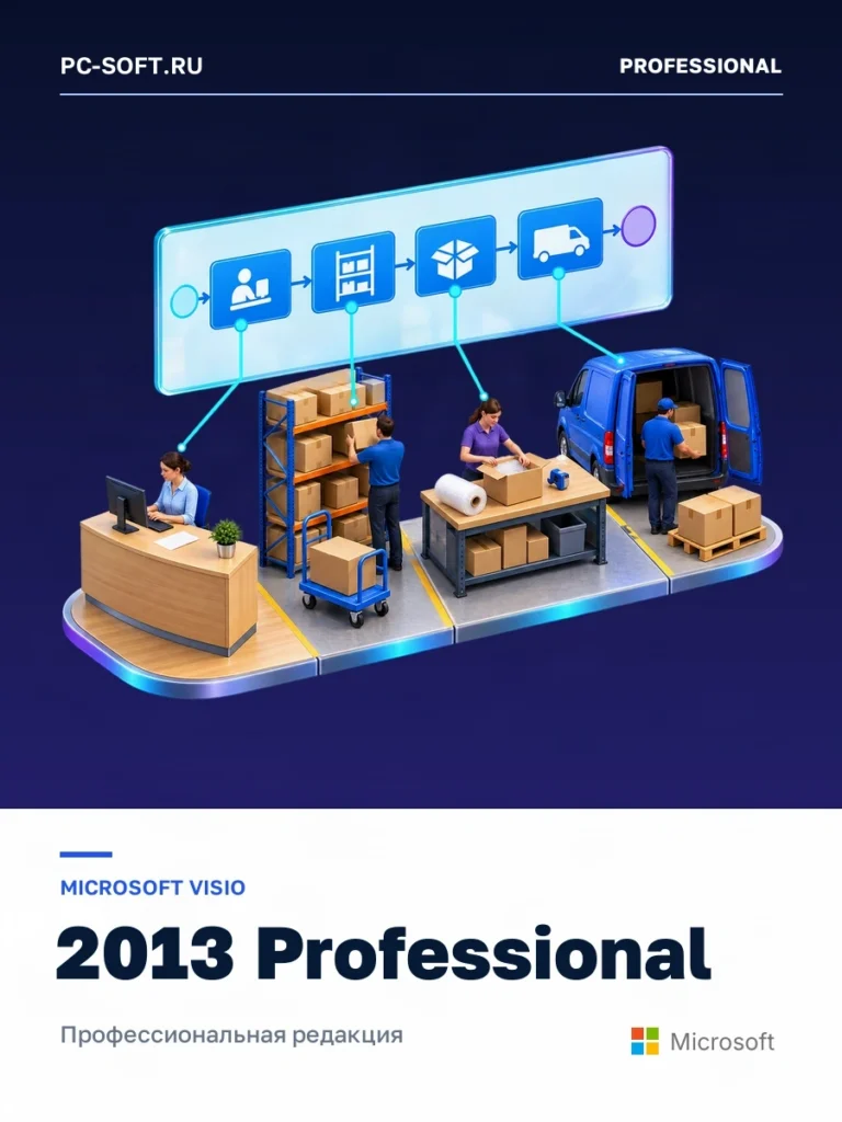 Microsoft Visio 2013 Professional — пример схемы бизнес-процесса