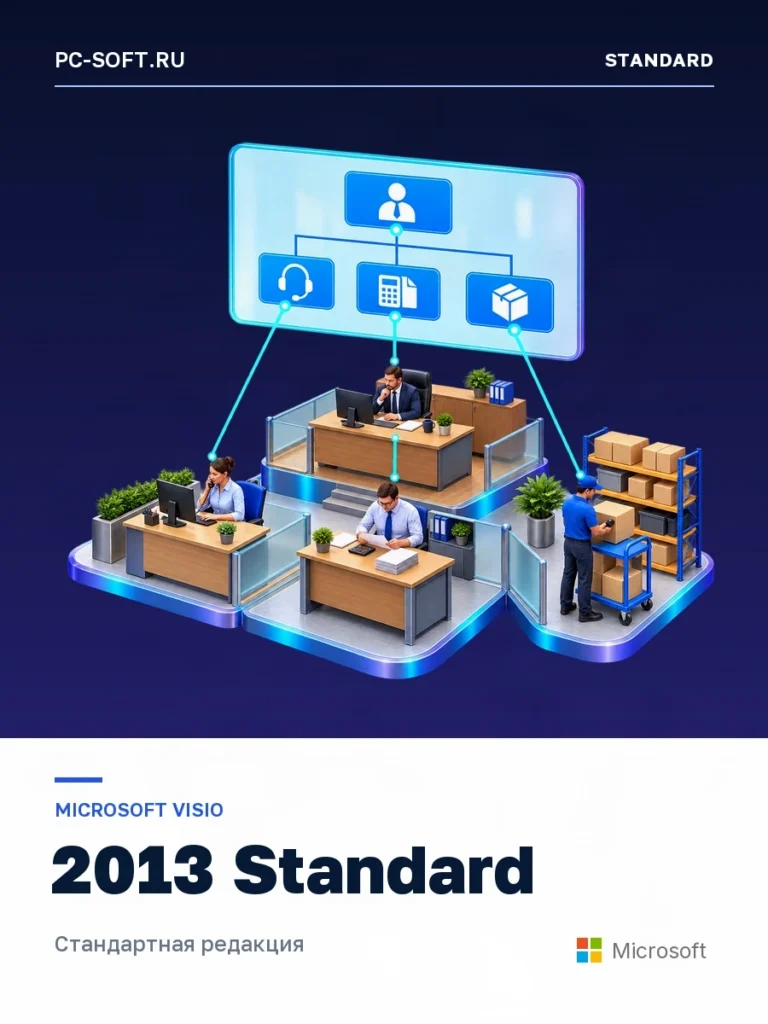 Microsoft Visio 2013 Standard — организационная диаграмма компании