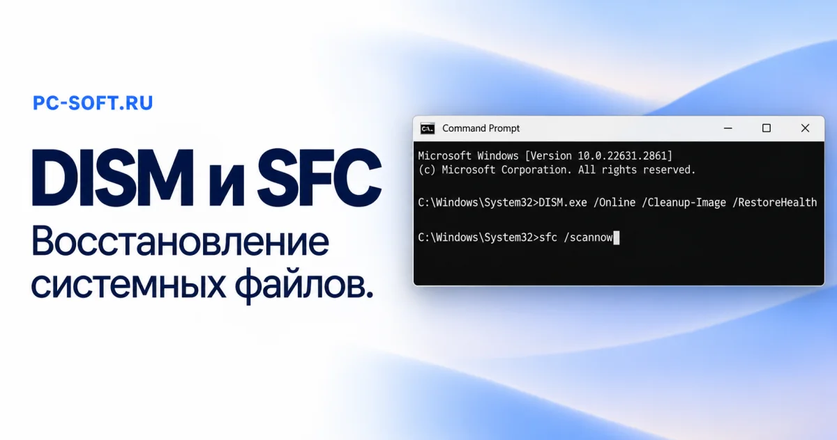 DISM и SFC — Восстановление системных файлов