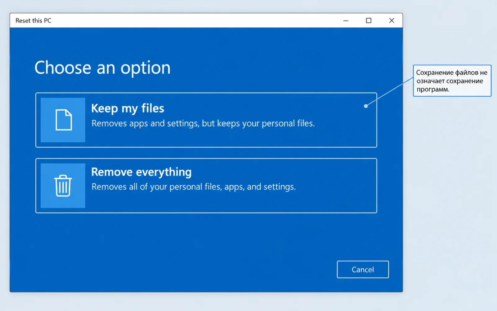 Сохранение файлов не означает сохранение программ — Windows без флешки