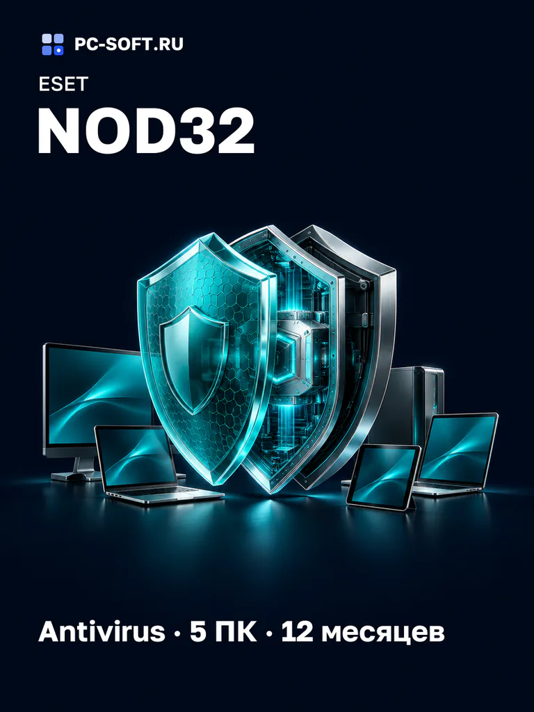 ESET NOD32 Antivirus · 5 ПК · 12 месяцев