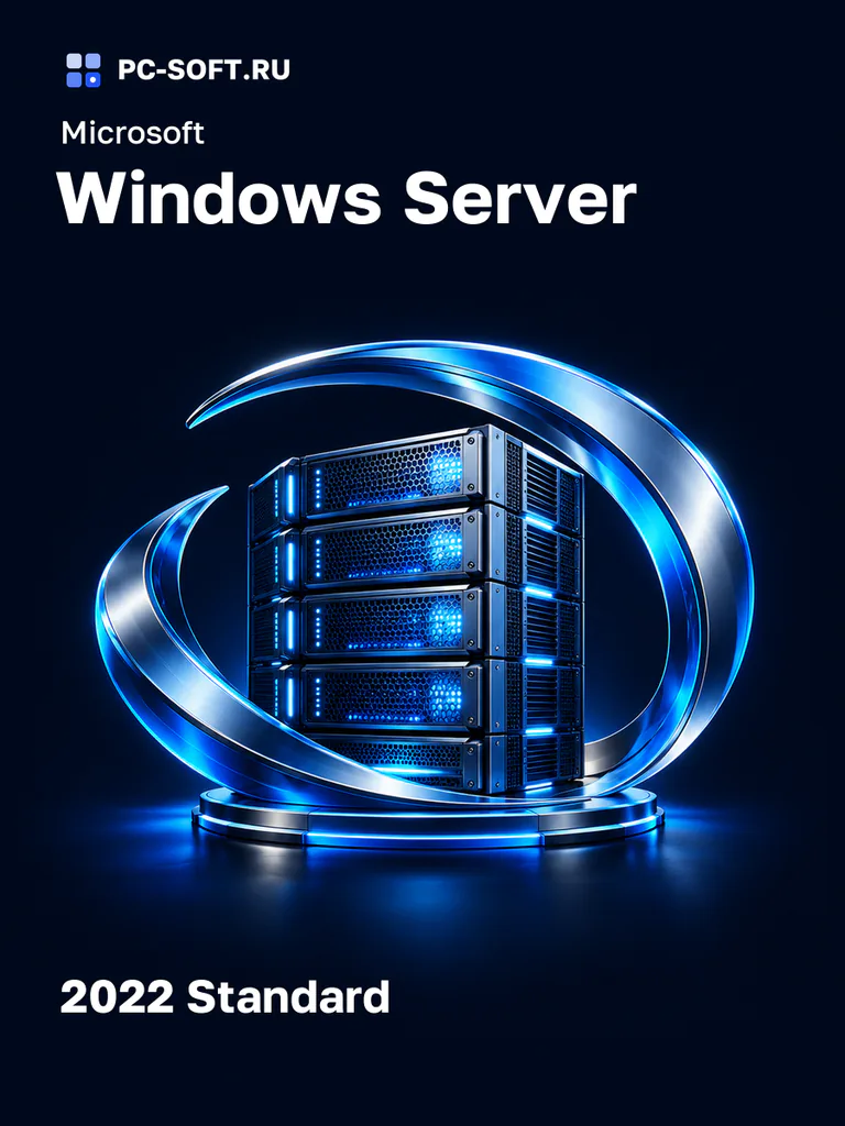 Ключ Microsoft Windows Server 2022 Standard, лицензия для одного ПК, x64, Русская версия