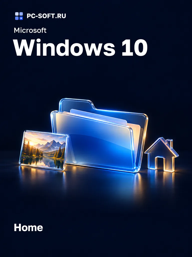 Ключ активации Microsoft Windows 10 домашняя, для ПК,  Retail, русский, активация по телефону