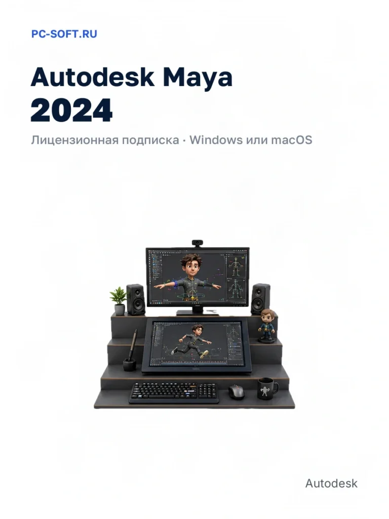 Autodesk Maya 2024 — лицензионная подписка · windows или macos