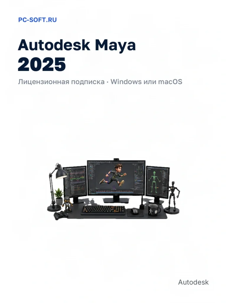 Autodesk Maya 2025 — лицензионная подписка · windows или macos