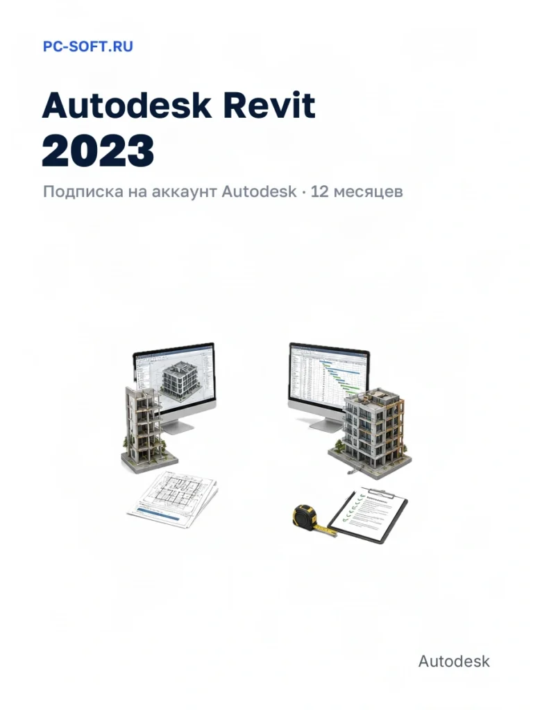 Autodesk Revit 2023, подписка на ваш аккаунт Autodesk, 12 месяцев