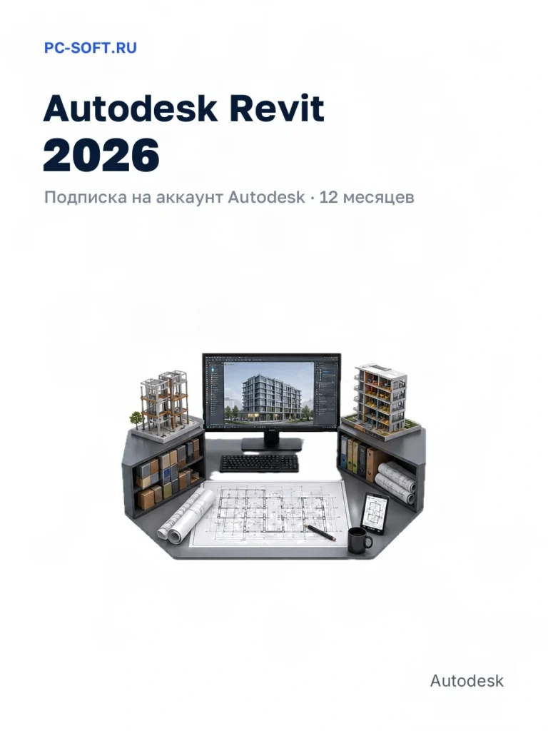 Autodesk Revit 2026, подписка на ваш аккаунт Autodesk, 12 месяцев