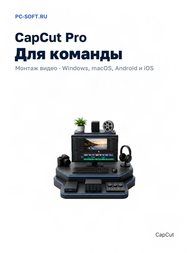 CapCut Pro — монтаж видео · windows, macos, android и ios — SKU 1743
