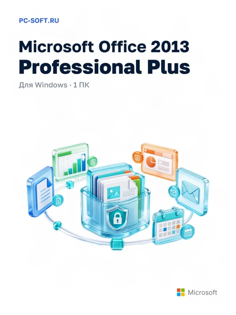 Microsoft Office 2013 Professional Plus лицензионный онлайн ключ активации, русский язык