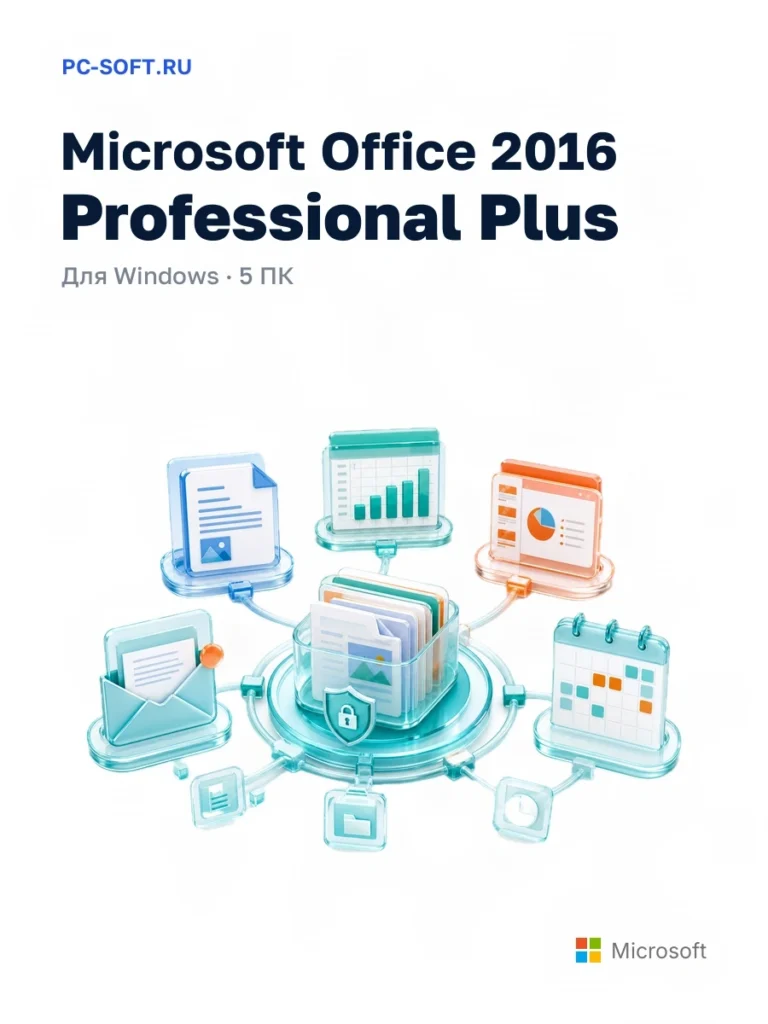 Microsoft Office 2016 Pro Plus на 5 ПК