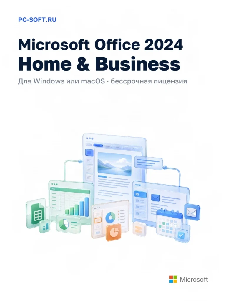 Microsoft Office 2024 Home & Business — для windows или macos · бессрочная лицензия