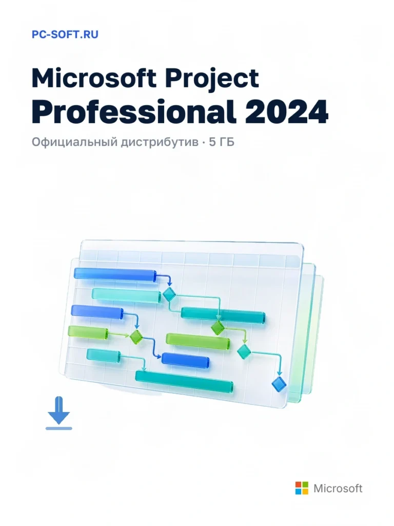 Microsoft Project Professional 2024 — официальный дистрибутив, 5 ГБ