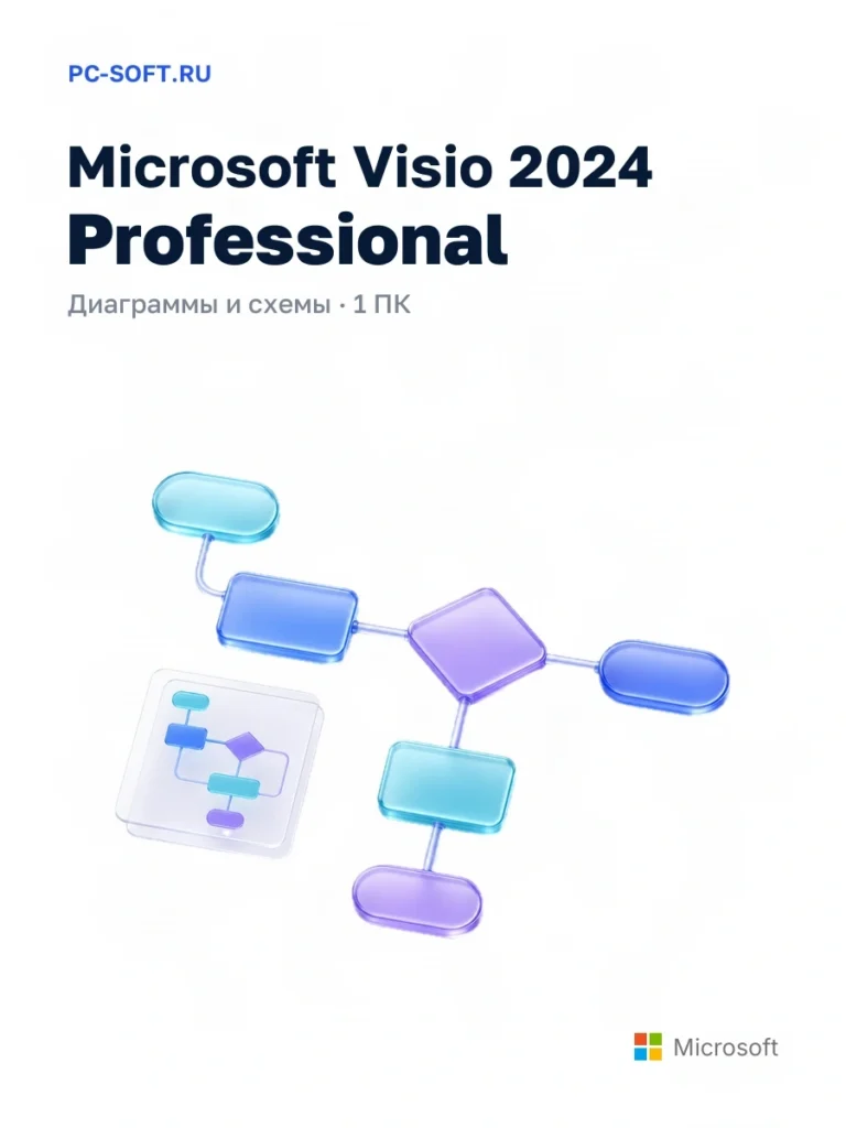 Microsoft Visio 2024 Professional — диаграммы и схемы · 1 пк