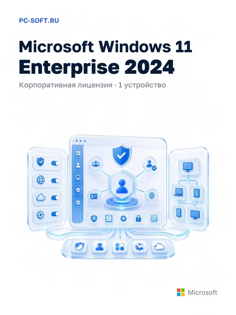 Ключ активации Windows 11 Enterprise 2024, корпоративная лицензия для 1 устройства, официальная версия