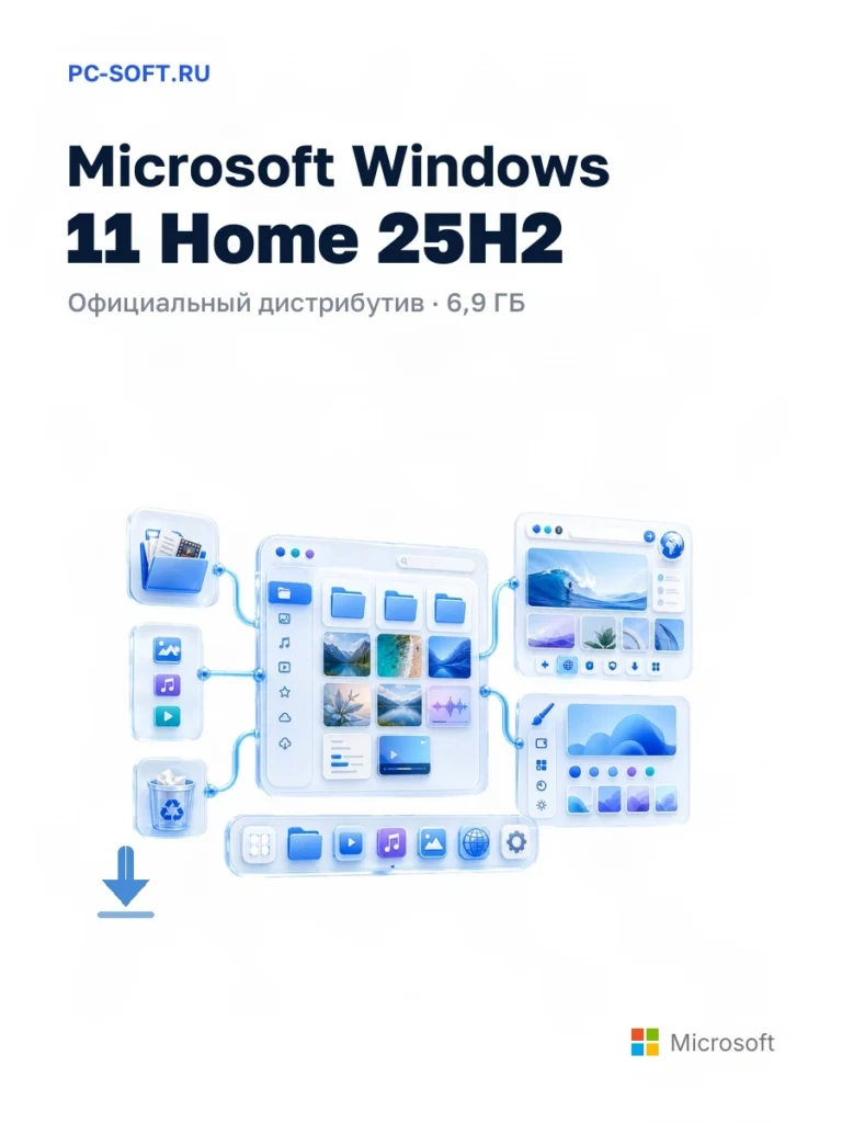 Microsoft Windows 11 Home 25H2 — официальный дистрибутив, 6,9 ГБ