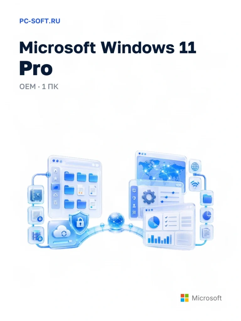 Ключ активации Microsoft Windows 11 Pro OEM, активация по телефону, 1 ПК, лицензия