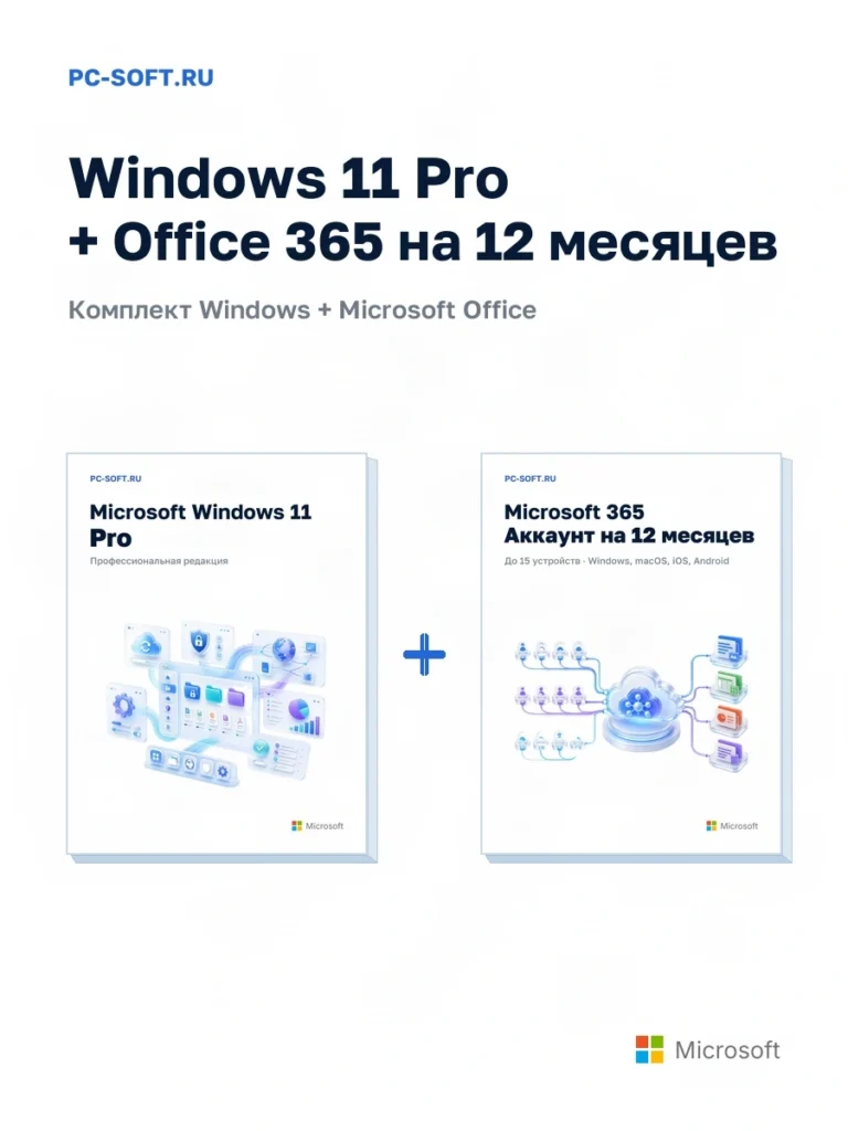 Комплект Windows 11 Pro + Office 365 на 12 месяцев