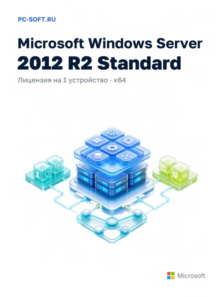 Windows Server 2012 R2 Standard — лицензия на 1 устройство · x64