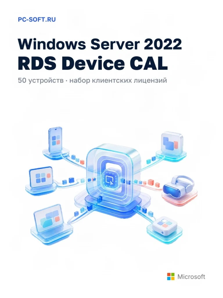 Windows Server 2022 RDS Device CAL — 50 устройств · набор клиентских лицензий