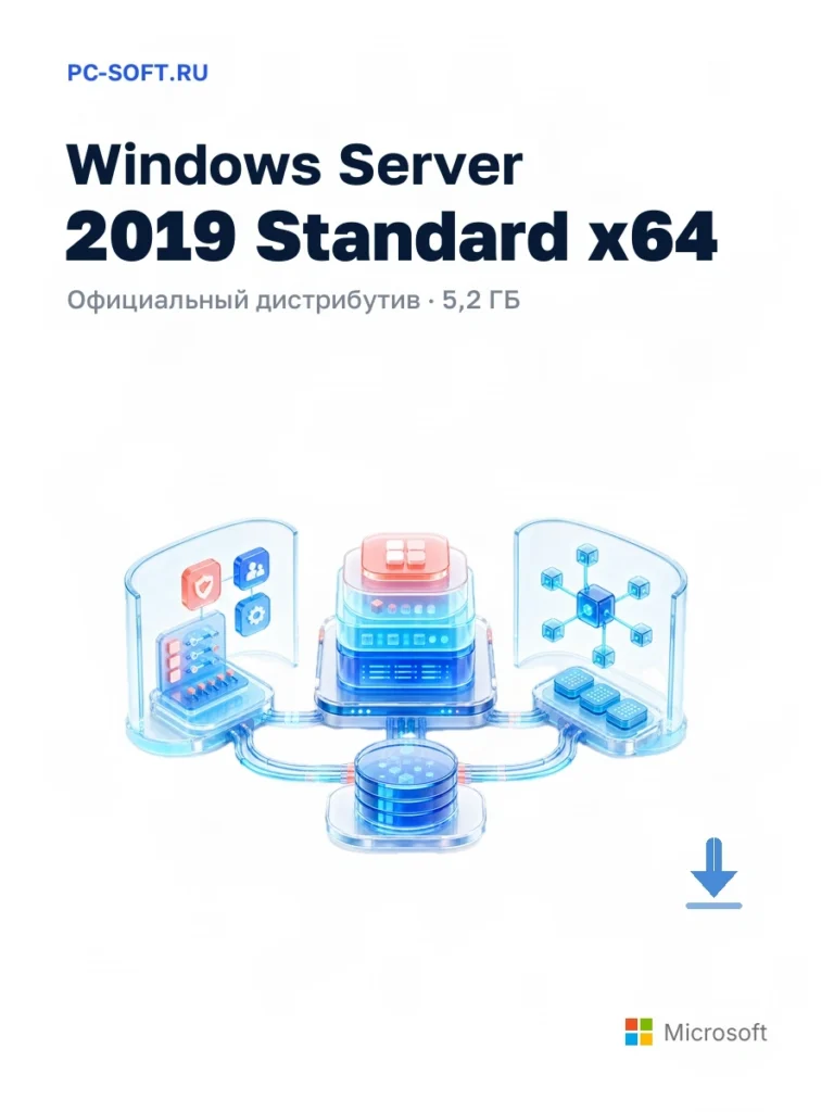Windows Server 2019 Standard x64 — официальный дистрибутив, 5,2 ГБ